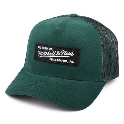 Gorra Trucker Branded Box Logo Classic de Mitchell & Ness - Verde Oscuro