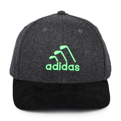 Gorra Snapback 3 Stripe Club de Adidas - Negro Jaspeado