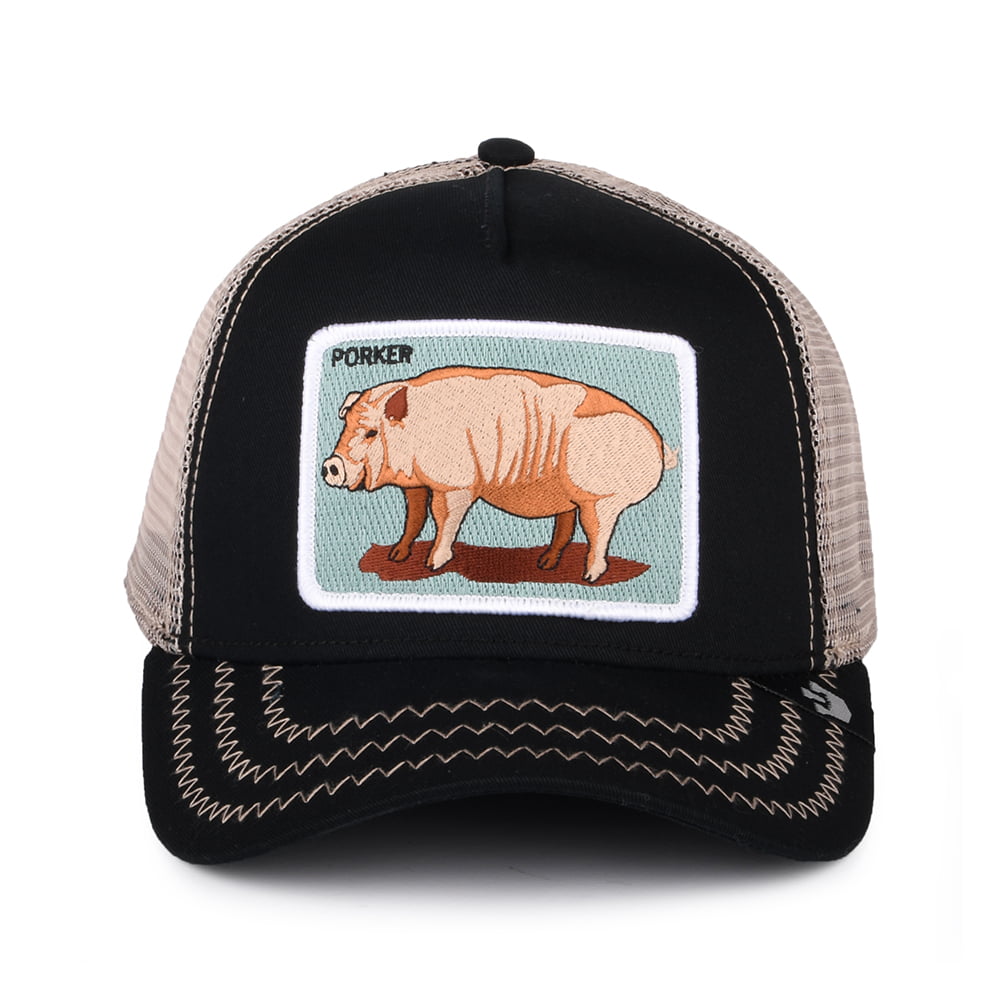 Gorra Trucker Bacon Bacon de Goorin - Negro