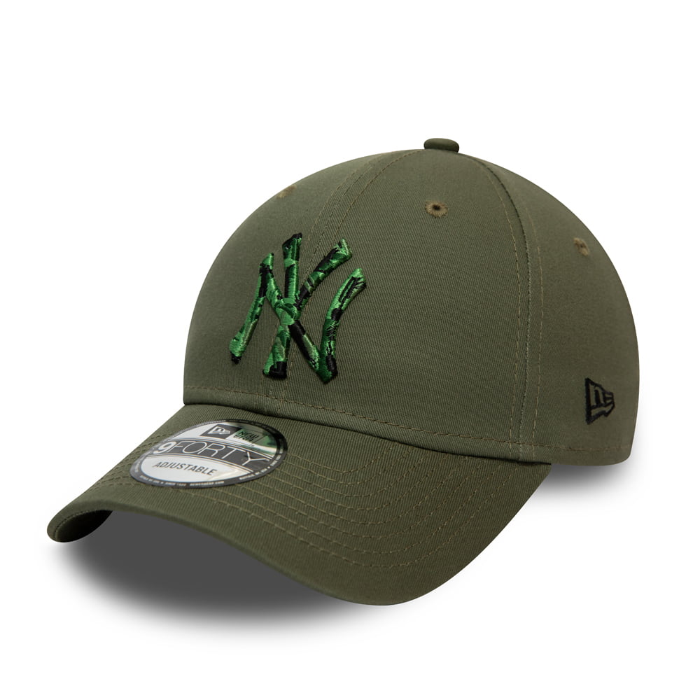 Gorra de béisbol 9FORTY MLB Camo Infill II New York Yankees de New Era - Verde Oliva