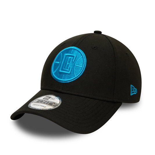 Gorra de béisbol 9FORTY NBA Pop Logo de New Era - Negro-Azul