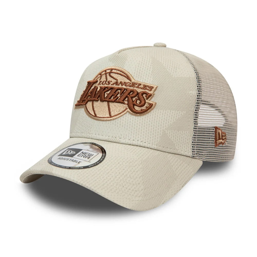 Gorra Trucker 9FORTY A-Frame NBA Multi Camo L.A. Lakers de New Era - Piedra
