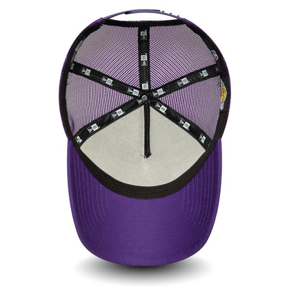 Gorra Trucker 9FORTY A-Frame NBA Team Arch L.A. Lakers de New Era - Morado-Blanco