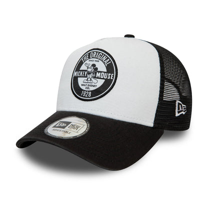 Gorra Trucker 9FORTY A-Frame Personaje de Disney Mickey Mouse de New Era - Negro-Blanco