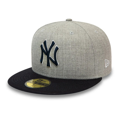 Gorra de béisbol 59FIFTY MLB Heather Contrast New York Yankees de New Era - Gris-Azul Marino