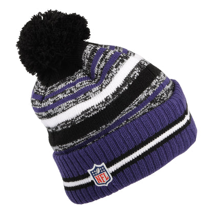 Gorro con pompón NFL Sport Knit OTC Baltimore Ravens de New Era - Morado-Negro