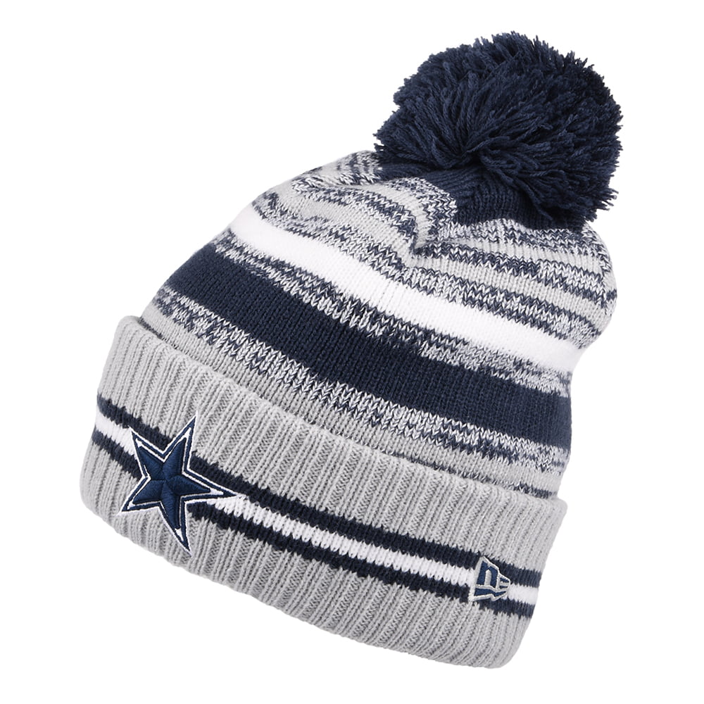 Gorro con pompón NFL Sport Knit OTC Dallas Cowboys de New Era - Azul-Gris