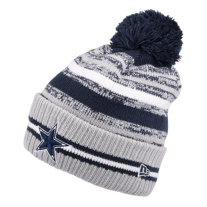 Gorro con pompón NFL Sport Knit OTC Dallas Cowboys de New Era - Azul-Gris