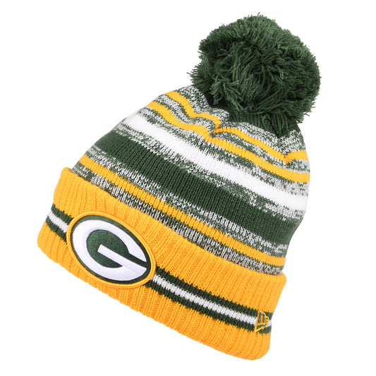 Gorro con pompón NFL Sport Knit OTC Green Bay Packers de New Era - Dorado
