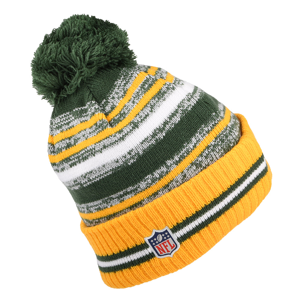Gorro con pompón NFL Sport Knit OTC Green Bay Packers de New Era - Dorado