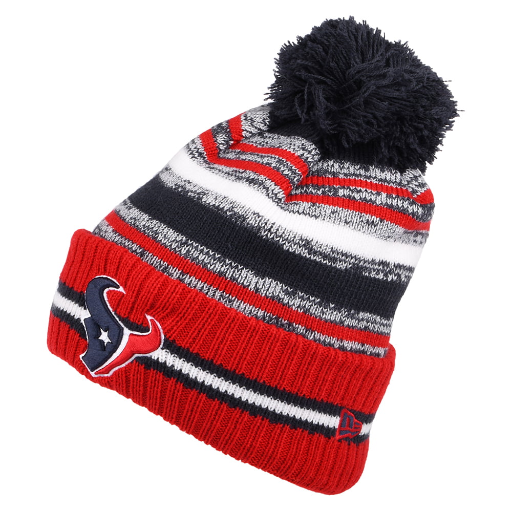 Gorro con pompón NFL Sport Knit OTC - Houston Texans de New Era - Azul Marino-Rojo
