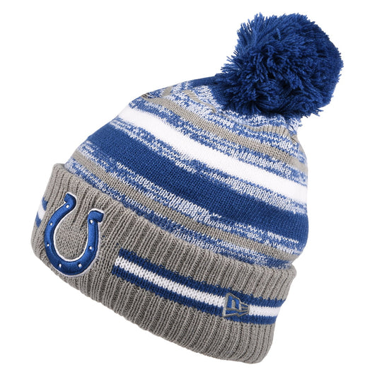 Gorro con pompón NFL Sport Knit OTC Indianapolis Colts de New Era - Azul-Blanco
