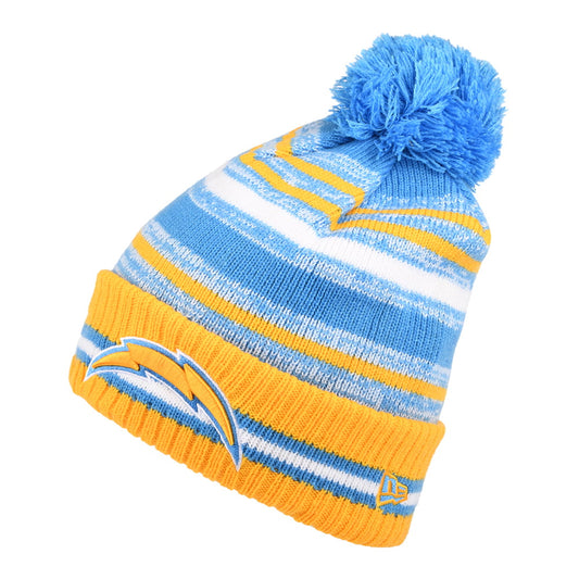 Gorro con pompón NFL Sport Knit OTC - Los Angeles Chargers de New Era - Azul-Dorado