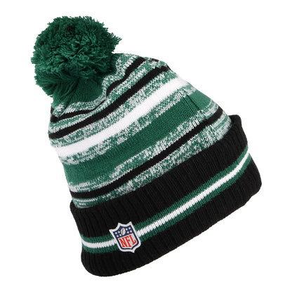 Gorro con pompón NFL Sport Knit OTC - New York Jets de New Era - Verde-Blanco