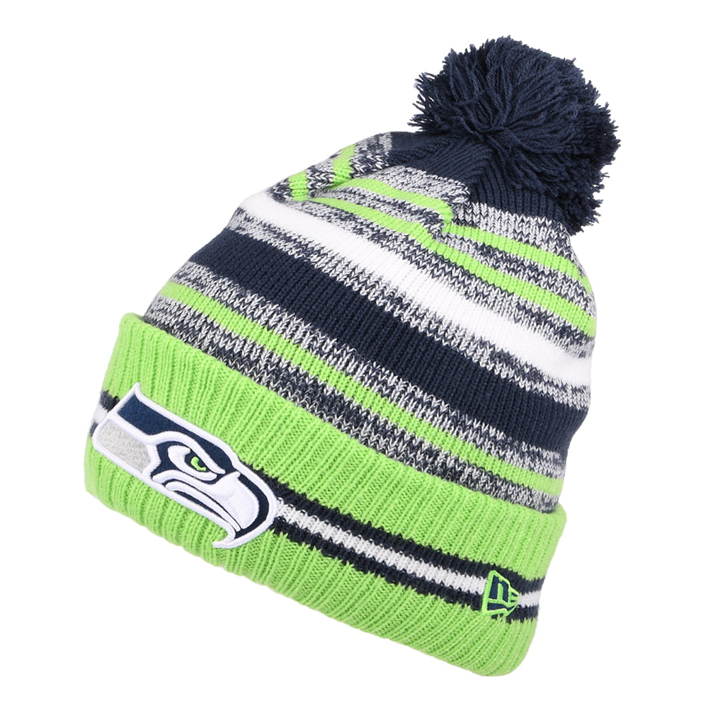 Gorro con pompón NFL Sport Knit OTC - Seattle Seahawks de New Era - Azul-Verde