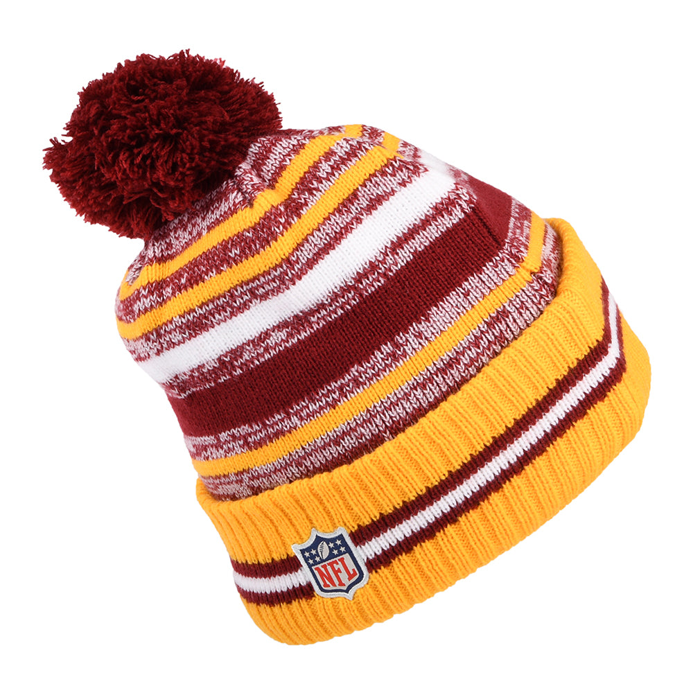 Gorro con pompón NFL Sport Knit OTC - Washington Football Team de New Era - Burdeos-Dorado