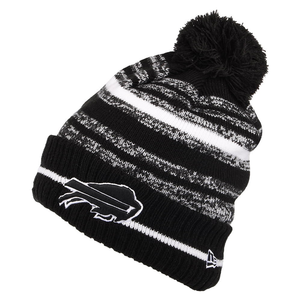 Gorro con pompón NFL Sport Knit - Buffalo Bills de New Era - Negro-Blanco