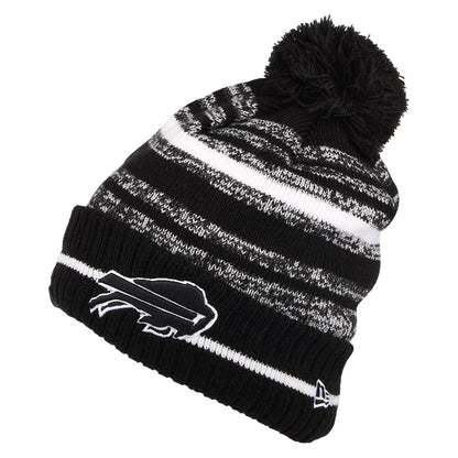 Gorro con pompón NFL Sport Knit - Buffalo Bills de New Era - Negro-Blanco