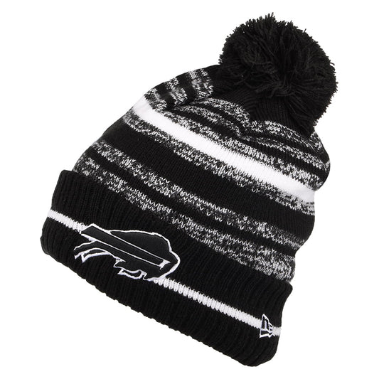 Gorro con pompón NFL Sport Knit - Buffalo Bills de New Era - Negro-Blanco