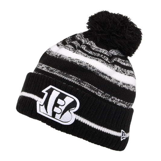 Gorro con pompón NFL Sport Knit - Cincinnati Bengals de New Era - Negro-Blanco