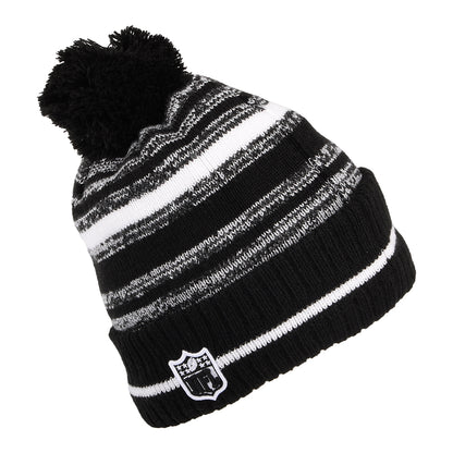 Gorro con pompón NFL Sport Knit - Dallas Cowboys de New Era - Negro-Blanco