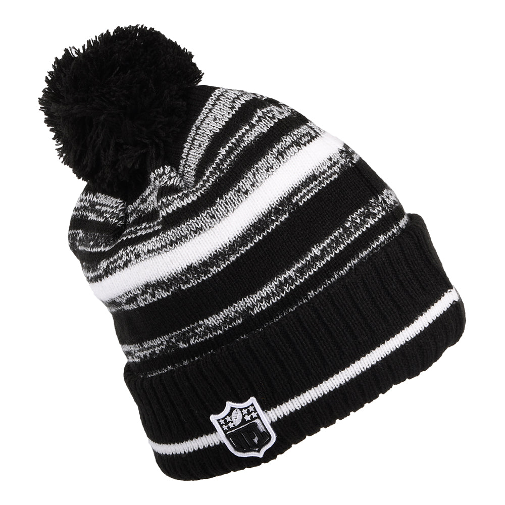 Gorro con pompón NFL Sport Knit - Denver Broncos de New Era - Negro-Blanco