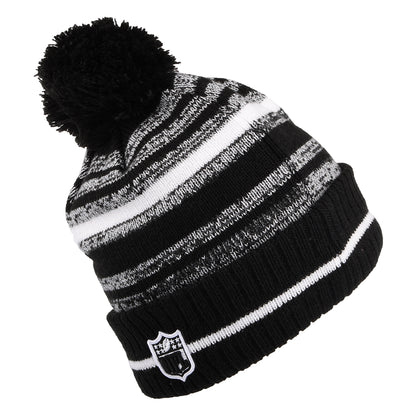 Gorro con pompón NFL Sport Knit - Los Angeles Rams de New Era - Negro-Blanco
