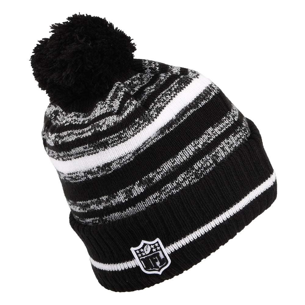 Gorro con pompón NFL Sport Knit - Miami Dolphins de New Era - Negro-Blanco