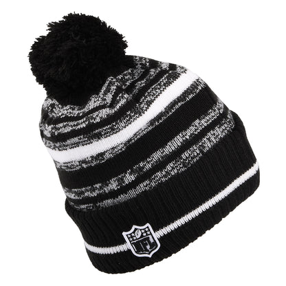 Gorro con pompón NFL Sport Knit - Miami Dolphins de New Era - Negro-Blanco