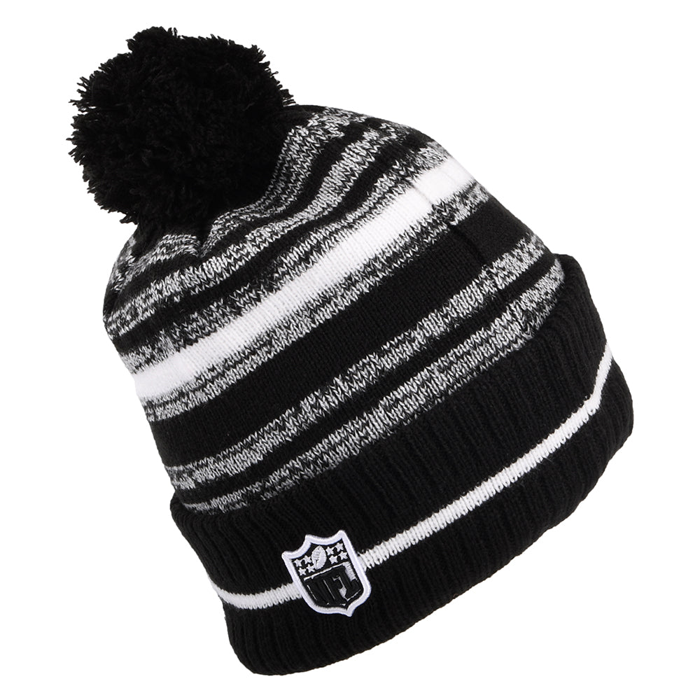 Gorro con pompón NFL Sport Knit - New Orleans Saints de New Era - Negro-Blanco
