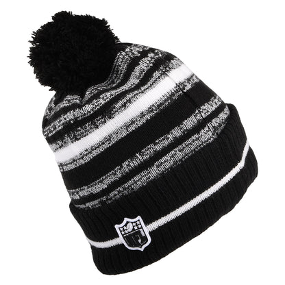 Gorro con pompón NFL Sport Knit - New Orleans Saints de New Era - Negro-Blanco