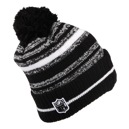 Gorro con pompón NFL Sport Knit - New York Giants de New Era - Negro-Blanco