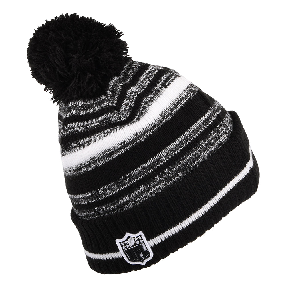 Gorro con pompón NFL Sport Knit - Philadelphia Eagles de New Era - Negro-Blanco