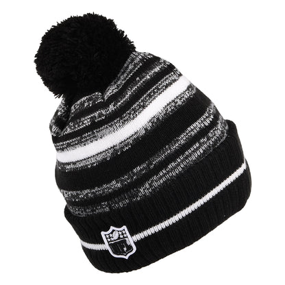Gorro con pompón NFL Sport Knit - Seattle Seahawks de New Era - Negro-Blanco