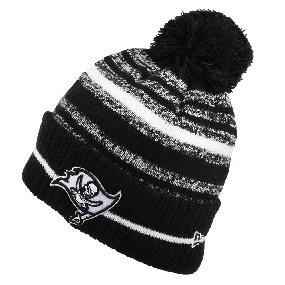 Gorro con pompón NFL Sport Knit Tampa Bay Buccaneers de New Era - Negro-Blanco