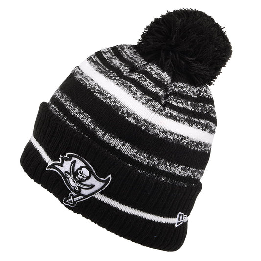 Gorro con pompón NFL Sport Knit Tampa Bay Buccaneers de New Era - Negro-Blanco