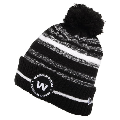 Gorro con pompón NFL Sport Knit - Washington Football Team de New Era - Negro-Blanco