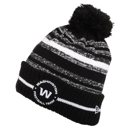 Gorro con pompón NFL Sport Knit - Washington Football Team de New Era - Negro-Blanco