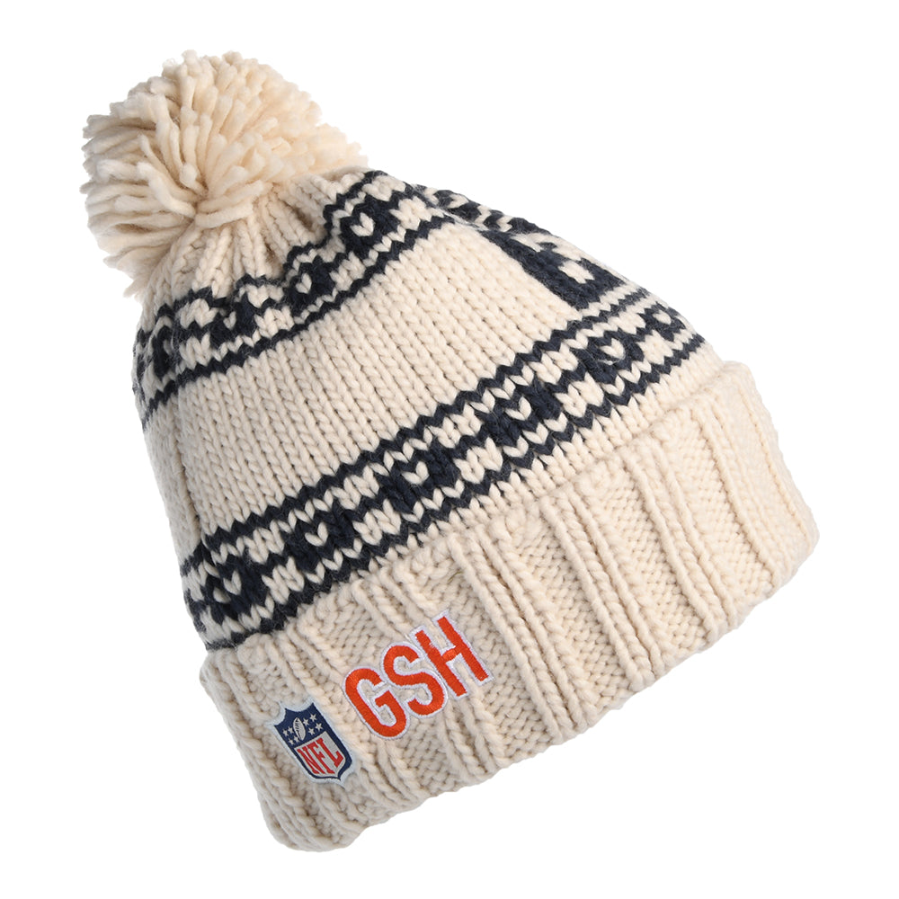 Gorro con pompón mujeres NFL Sport Knit Chicago Bears de New Era - Avena