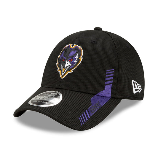 Gorra de béisbol 9FORTY Stretch Snap NFL Sideline Home Baltimore Ravens de New Era - Negro