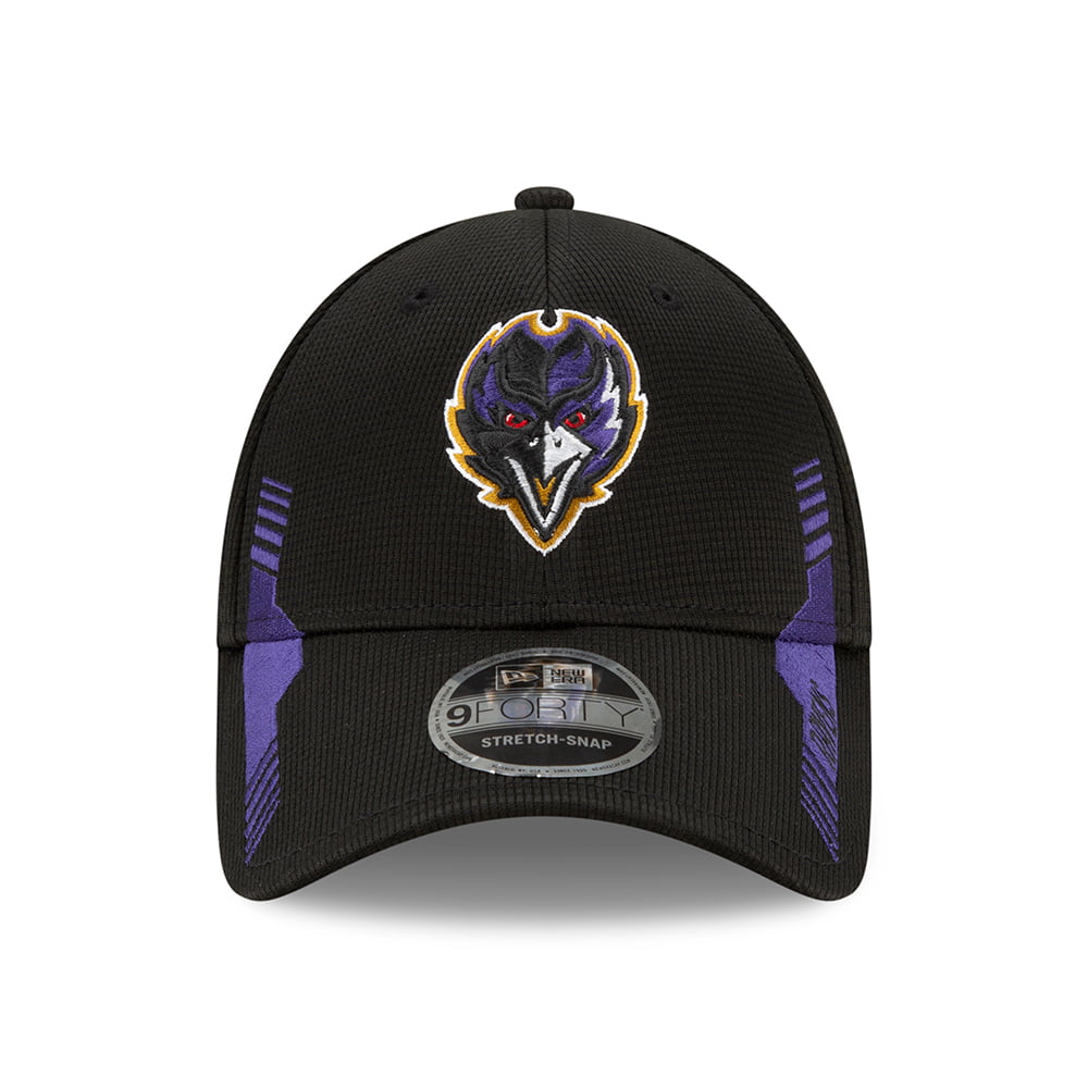 Gorra de béisbol 9FORTY Stretch Snap NFL Sideline Home Baltimore Ravens de New Era - Negro
