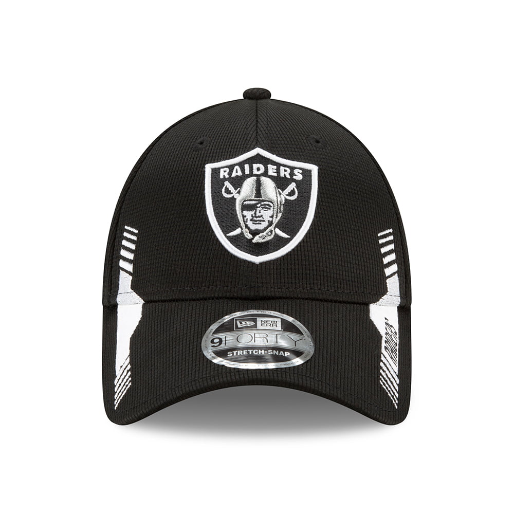 Gorra de béisbol 9FORTY Stretch Snap NFL Sideline Home Las Vegas Raiders de New Era - Negro-Blanco