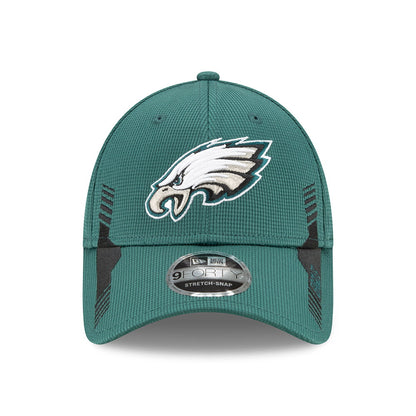 Gorra de béisbol 9FORTY Sideline Home Philadelphia Eagles de New Era - Negro-Verde Medianoche