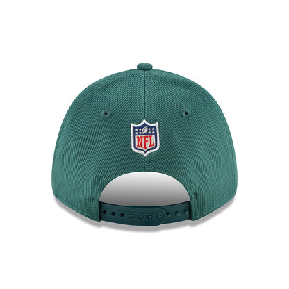 Gorra de béisbol 9FORTY Sideline Home Philadelphia Eagles de New Era - Negro-Verde Medianoche
