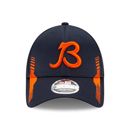 Gorra de béisbol 9FORTY Stretch Snap NFL Sideline Home Chicago Bears de New Era - Azul Marino-Naranja