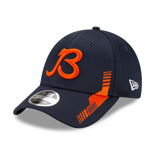Gorra de béisbol 9FORTY Stretch Snap NFL Sideline Home Chicago Bears de New Era - Azul Marino-Naranja