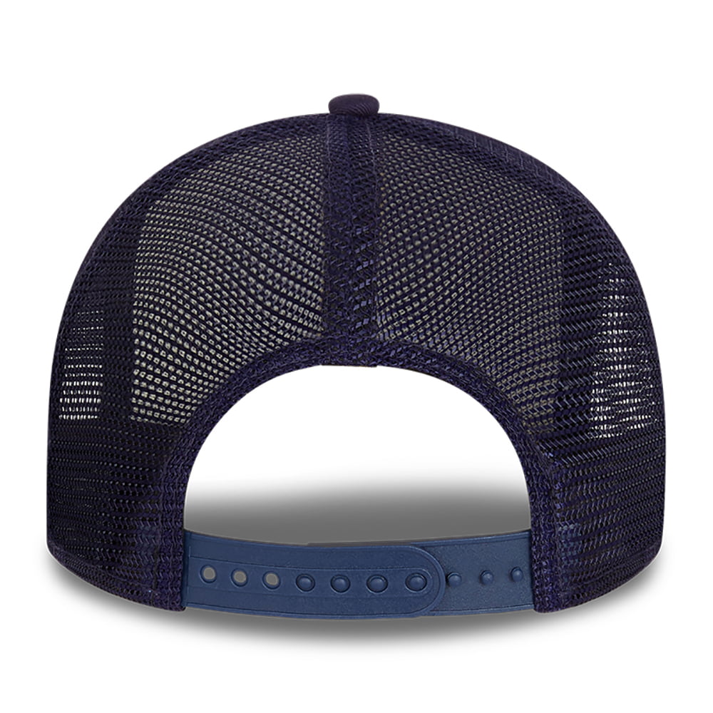 Gorra Trucker 9FORTY Rubber Logo Atletico Madrid de New Era - Azul Marino-Rojo