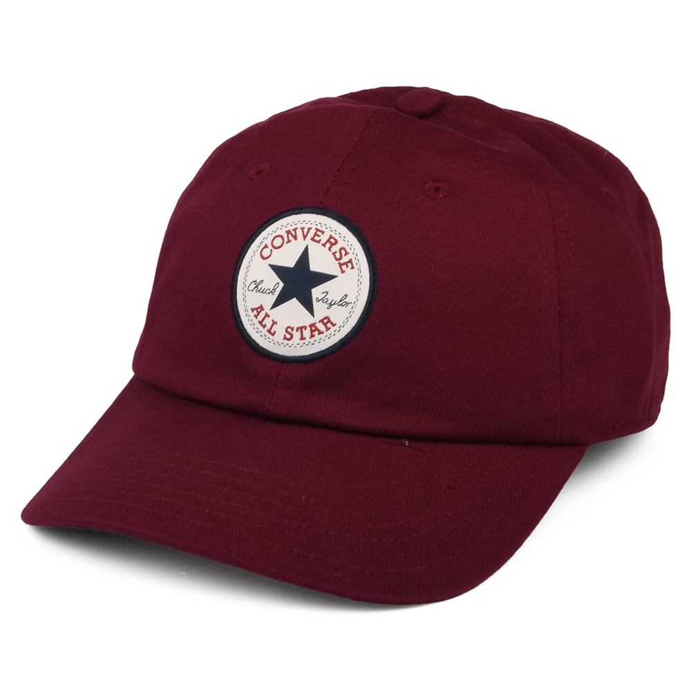 Gorra de béisbol Tip Off de algodón de Converse - Burdeos Oscuro