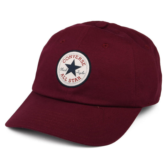 Gorra de béisbol Tip Off de algodón de Converse - Burdeos Oscuro