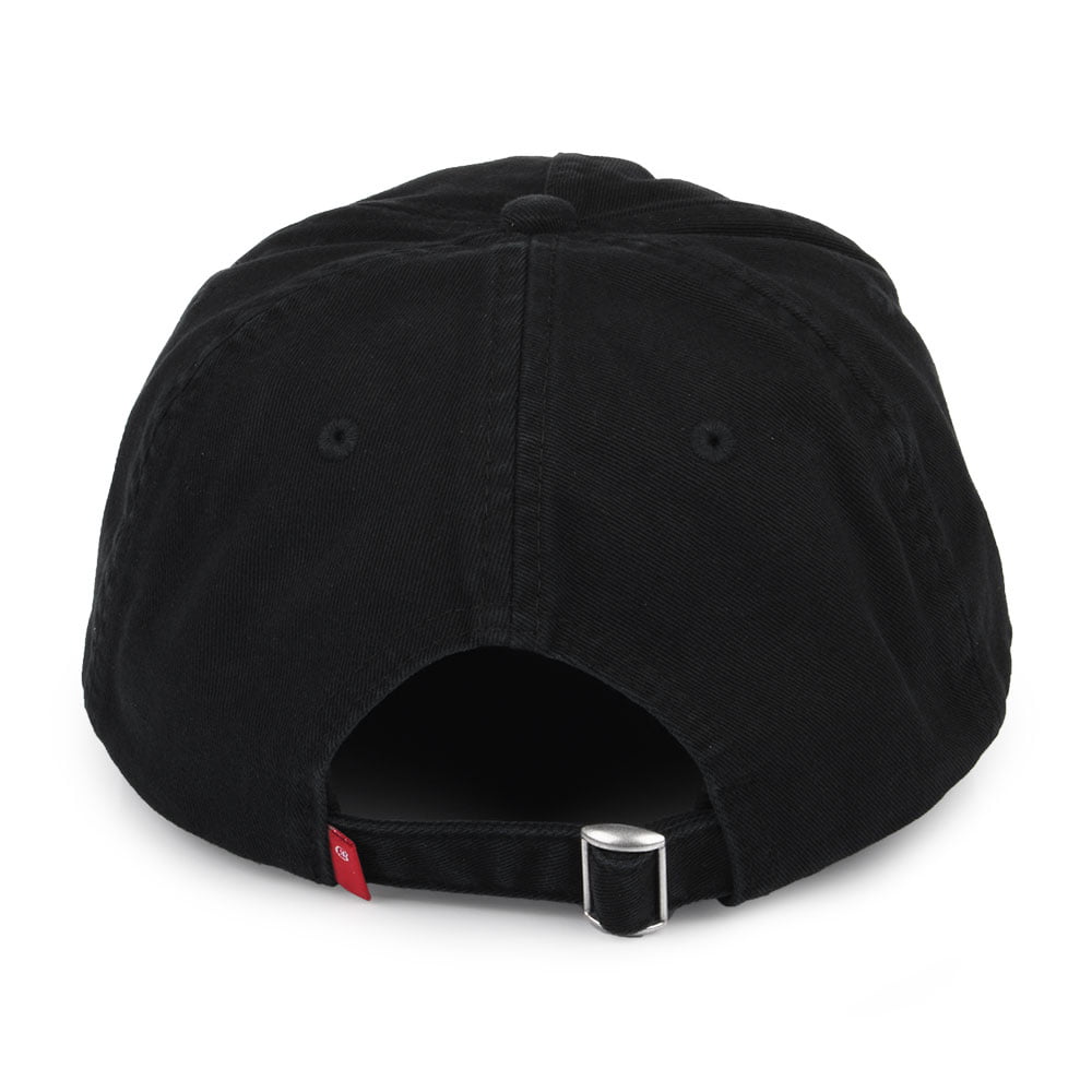 Gorra de béisbol Debossed Big Batwing efecto lavado con etiqueta lisa de Levi's - Negro